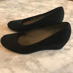 Stuart Weitzman Black Wedges - 6 Wide